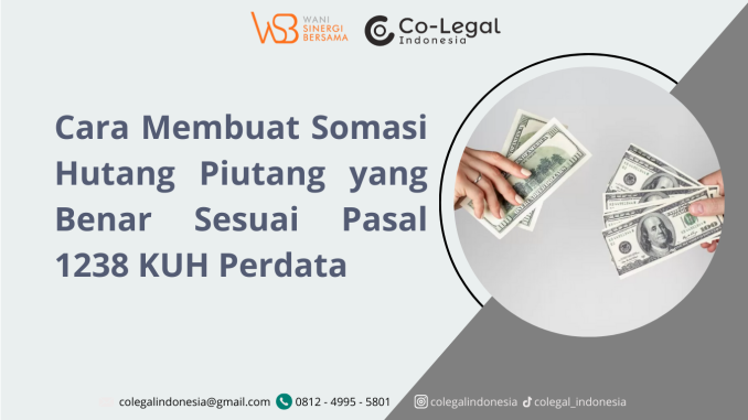 cara membuat somasi hutang piutang