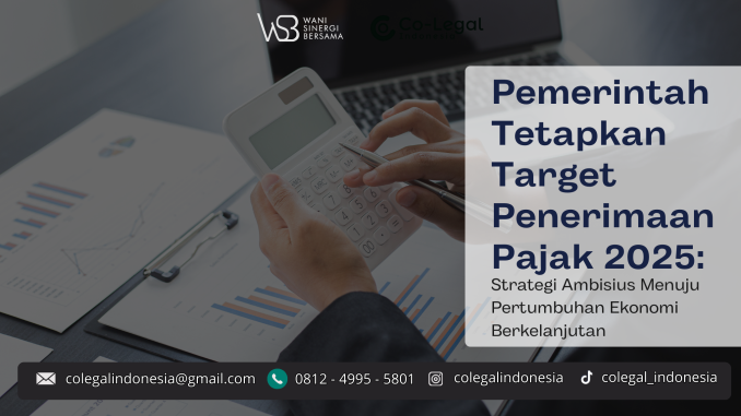 pemerintah tetapkan target penerimaan pajak 2025