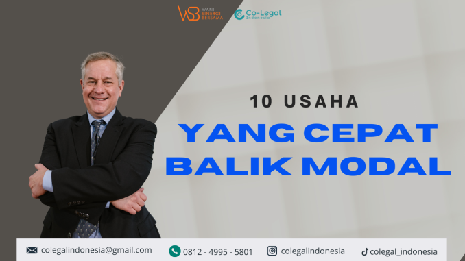 10 usaha yang cepat balik modal