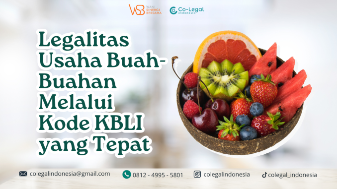 legalitas usaha buah