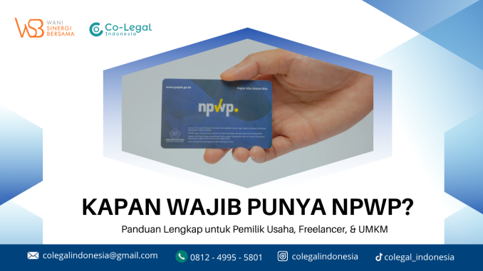 kapan wajib punya npwp