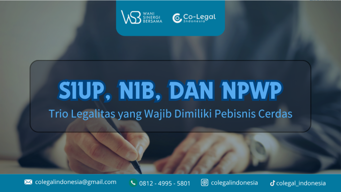 siup, nib, dan npwp