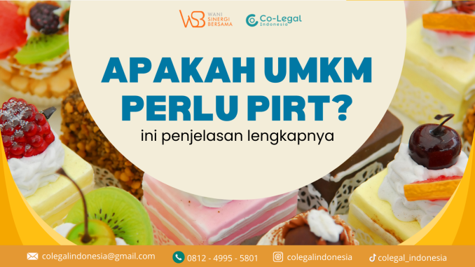 apakah umkm perlu pirt