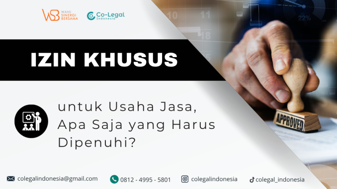 izin khusus untuk jasa